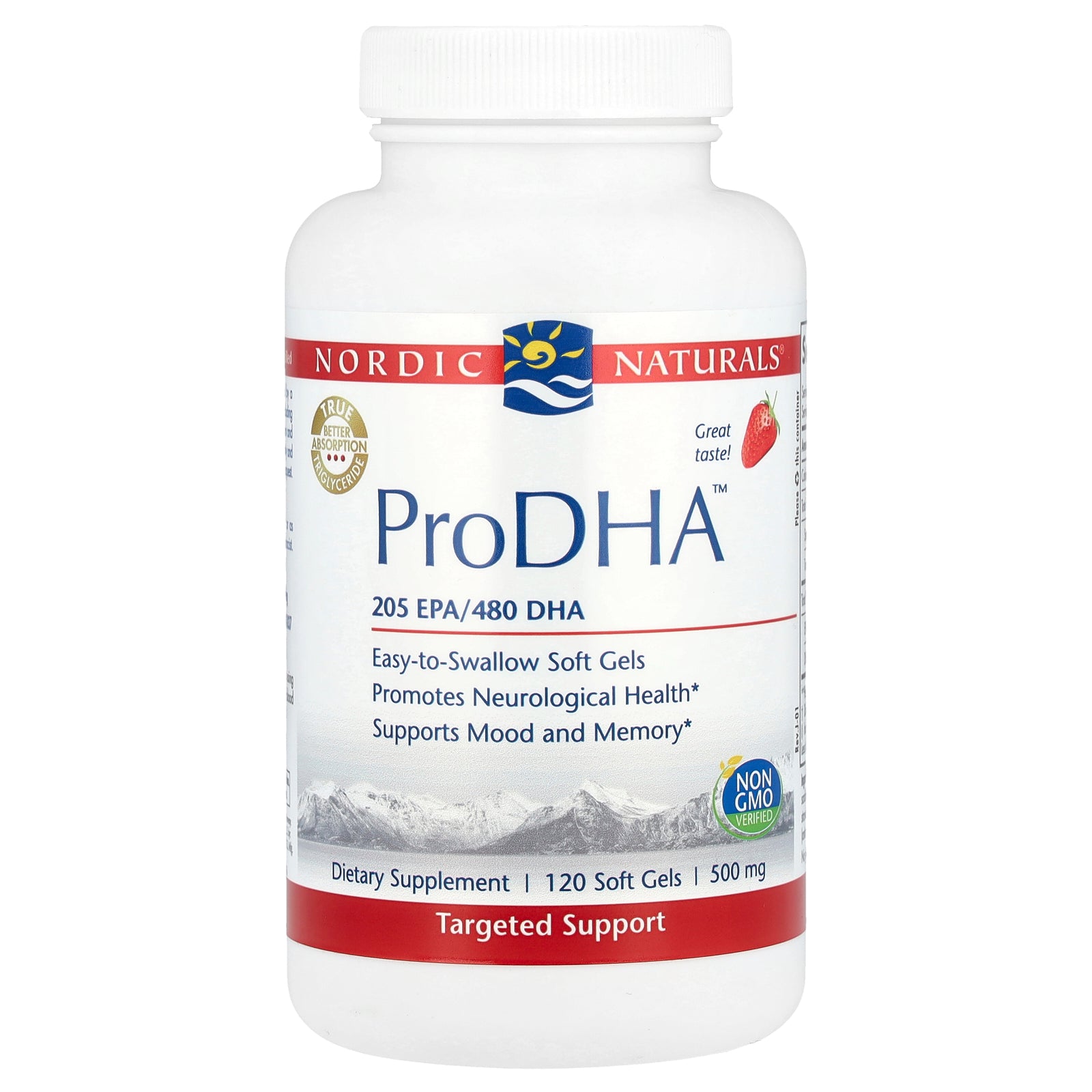 Nordic Naturals, ProDHA™, Strawberry, 120 Soft Gels (250 mg per Soft Gel)