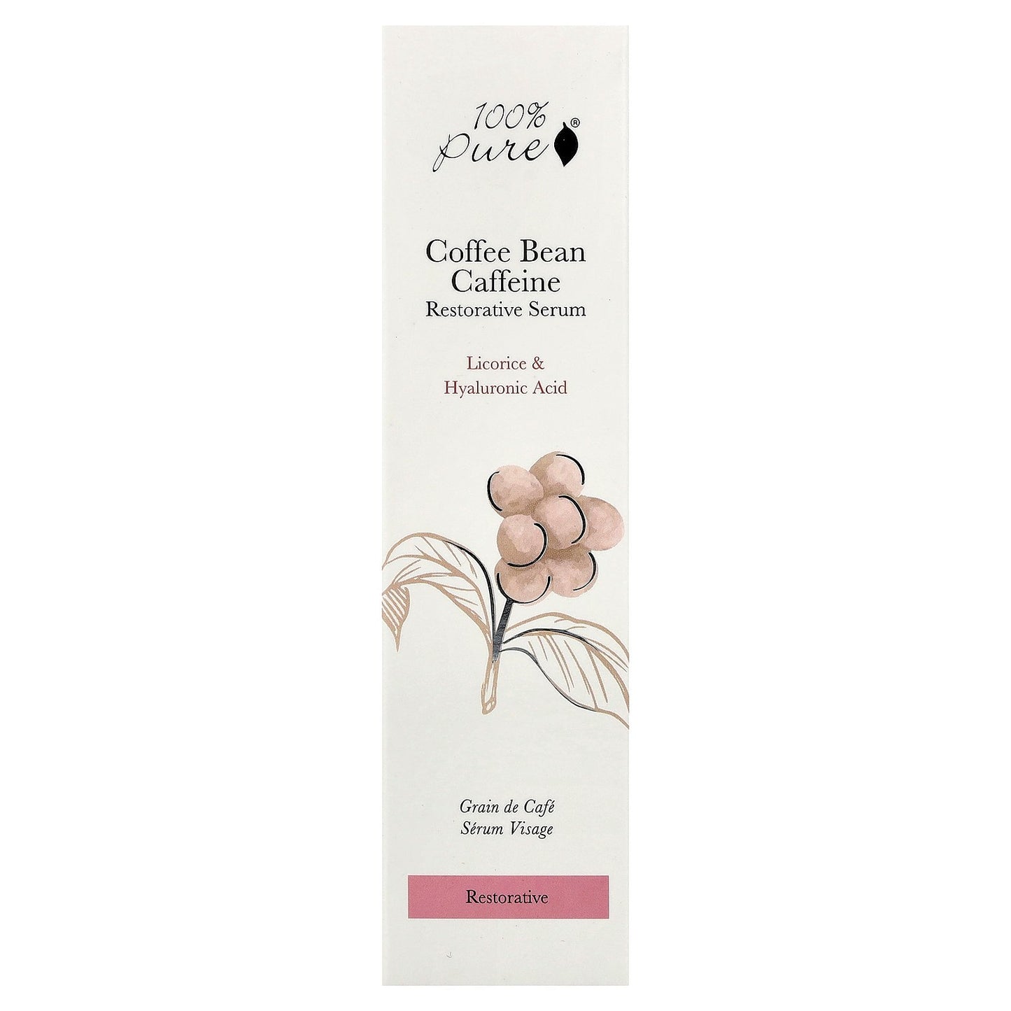 100% PURE, Coffee Bean Caffeine Restorative Serum, 1 fl oz (30 ml)