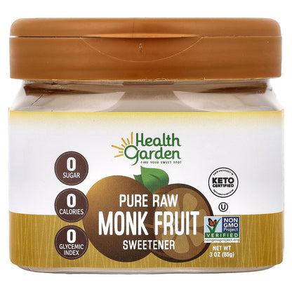 Health Garden, Pure Raw Monk Fruit Sweetener, 3 oz (85 g)