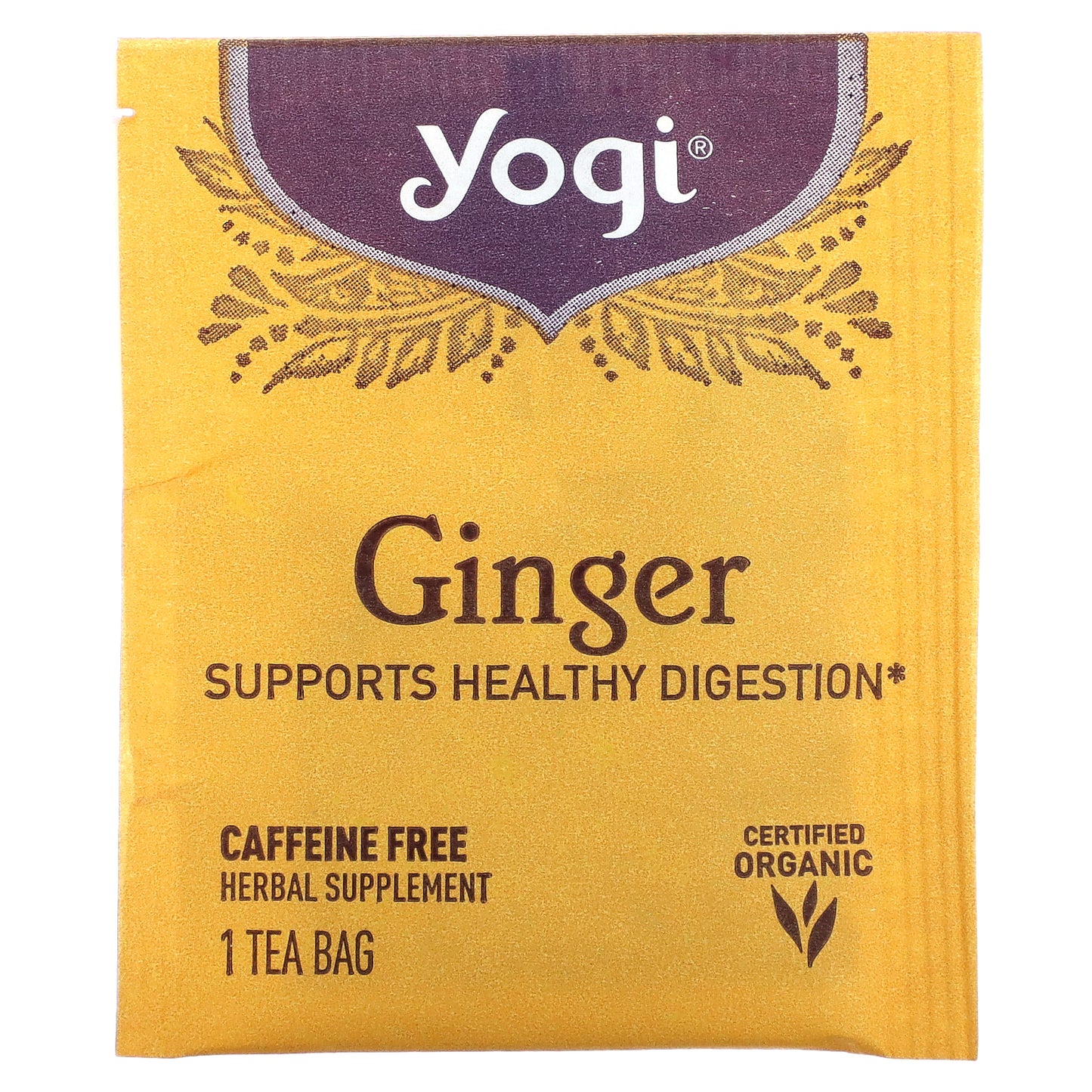 Yogi Tea, Ginger, Caffeine Free, 16 Tea Bags, 1.12 oz (32 g)