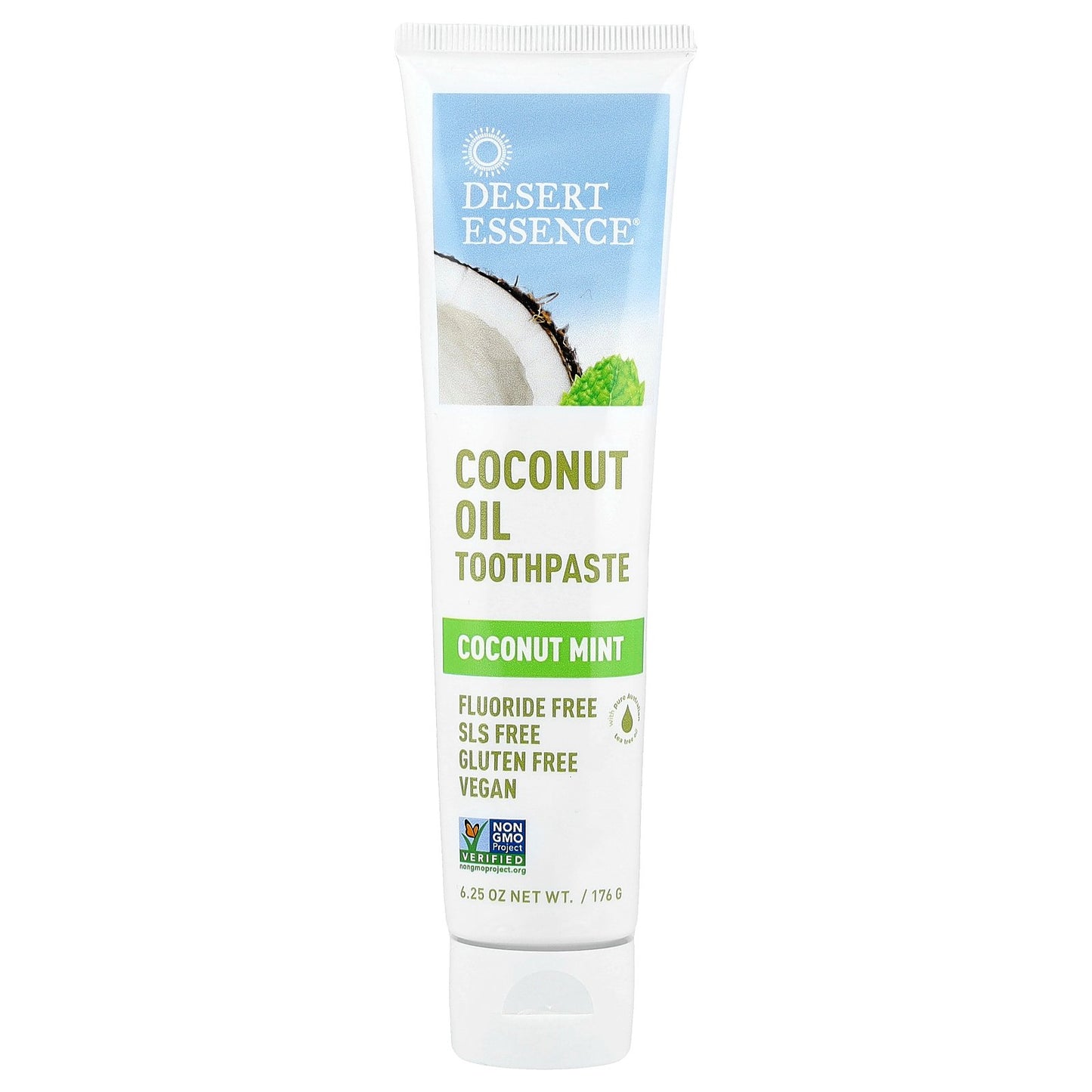 Desert Essence, Coconut Oil Toothpaste, Coconut Mint, 6.25 oz (176 g)