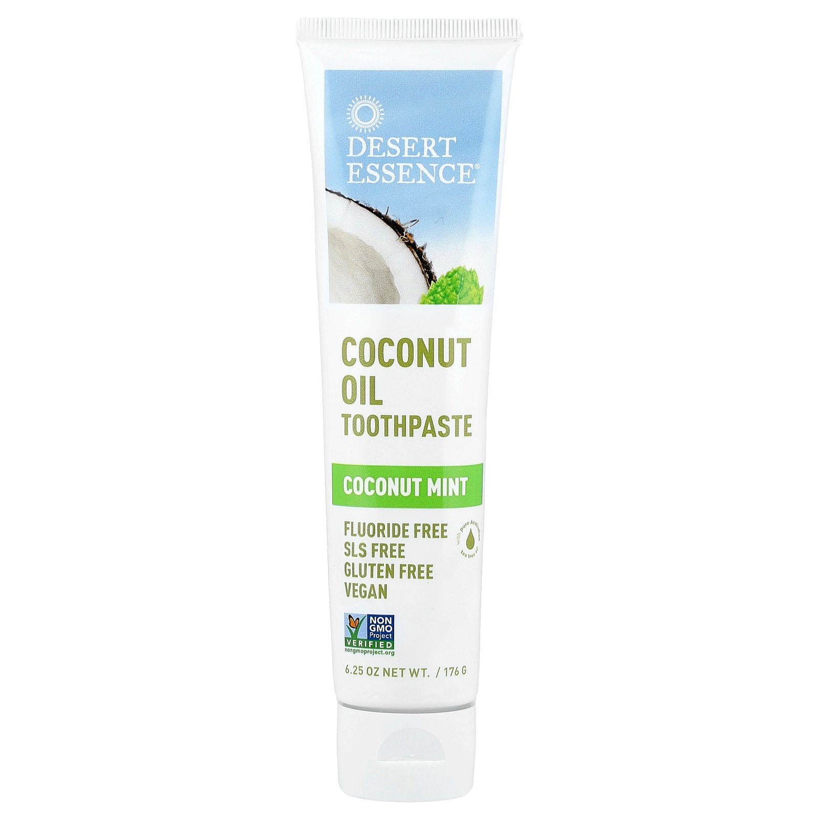 Desert Essence, Coconut Oil Toothpaste, Coconut Mint, 6.25 oz (176 g)