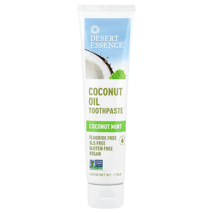 Desert Essence, Coconut Oil Toothpaste, Coconut Mint, 6.25 oz (176 g)