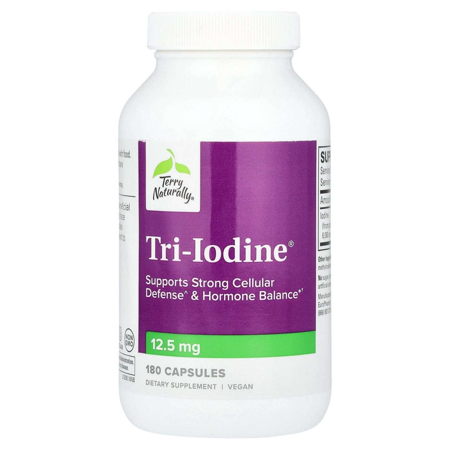 Terry Naturally, Tri-Iodine®, 12.5 mg, 180 Capsules