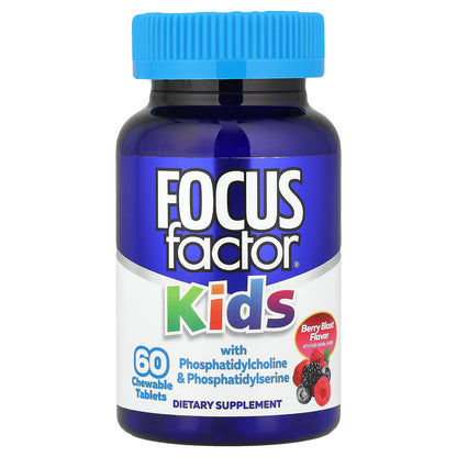 Focus Factor, Kids With Phosphatidylcholine & Phosphatidylserine, Berry Blast, 60 Chewable Tablets