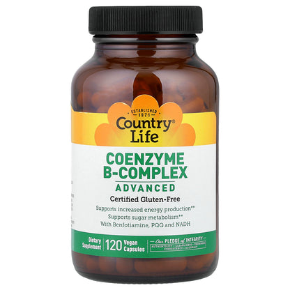 Country Life, Coenzyme B-Complex, Advanced, 120 Vegan Capsules