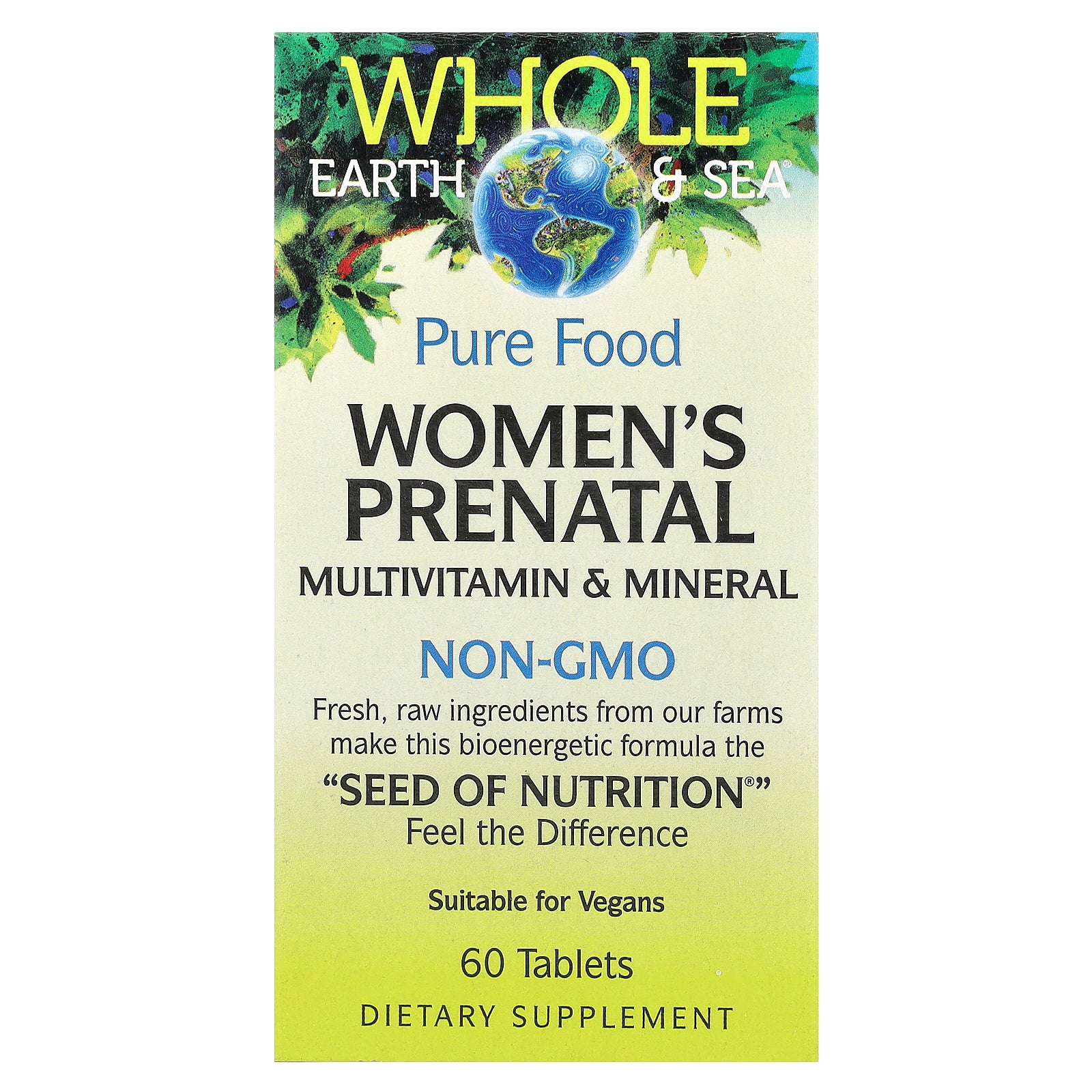 Natural Factors, Whole Earth & Sea®, Women's Prenatal Multivitamin & Mineral, 60 Tablets