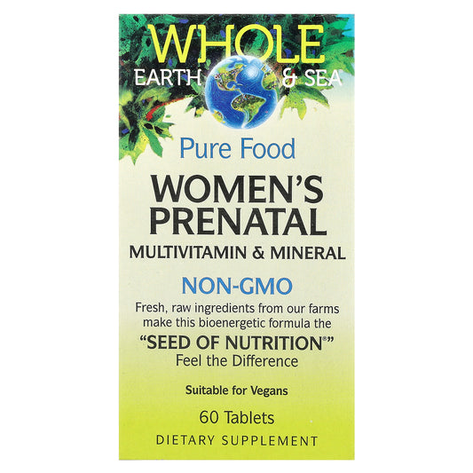 Natural Factors, Whole Earth & Sea®, Women's Prenatal Multivitamin & Mineral, 60 Tablets