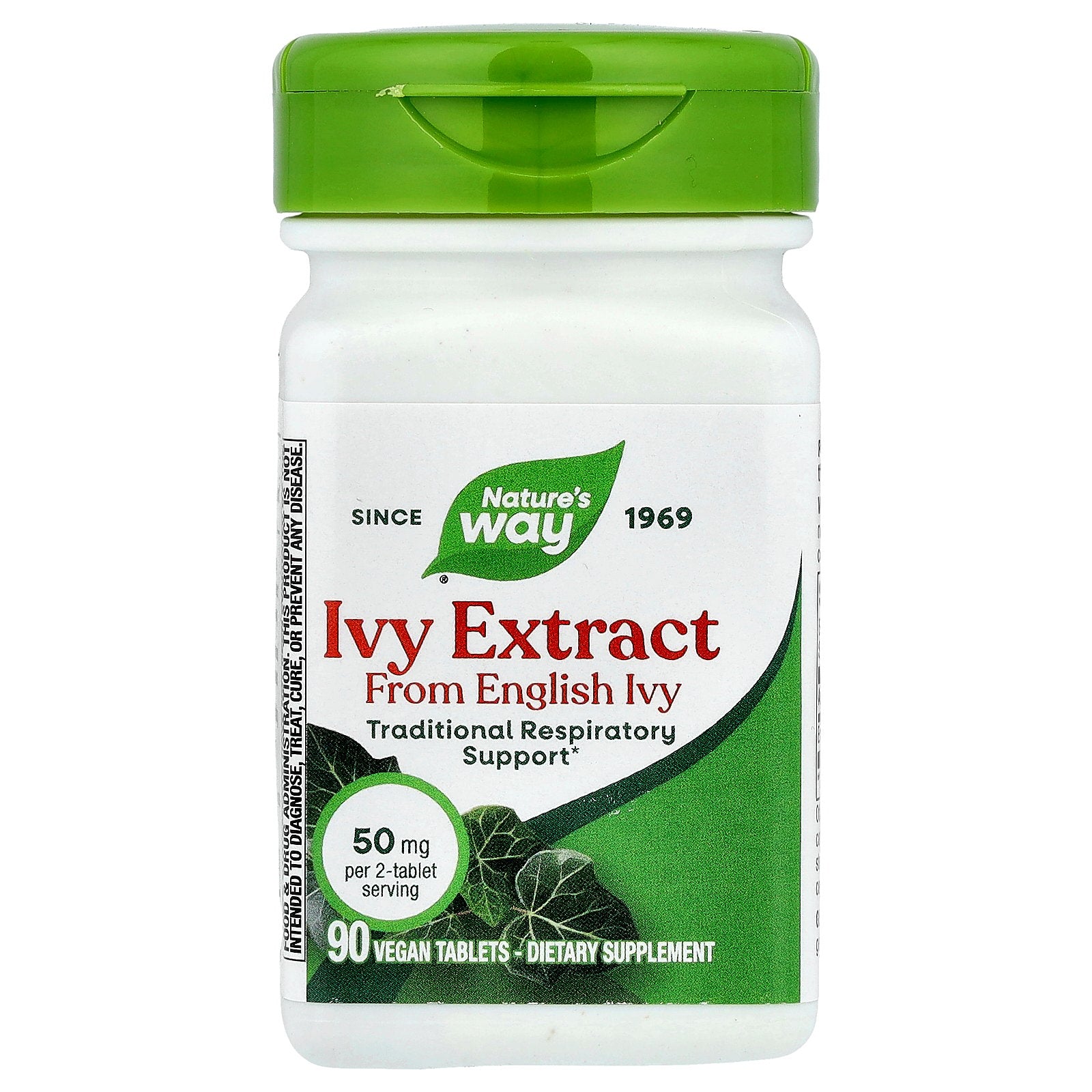 Nature's Way, Ivy Extract, 90 Vegan Tablets (25 mg per Tablet)
