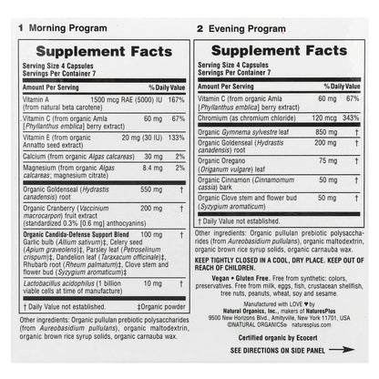 NaturesPlus, Candida Cleanse, 7 Day Program, 2 Bottles, 28 Capsules Each