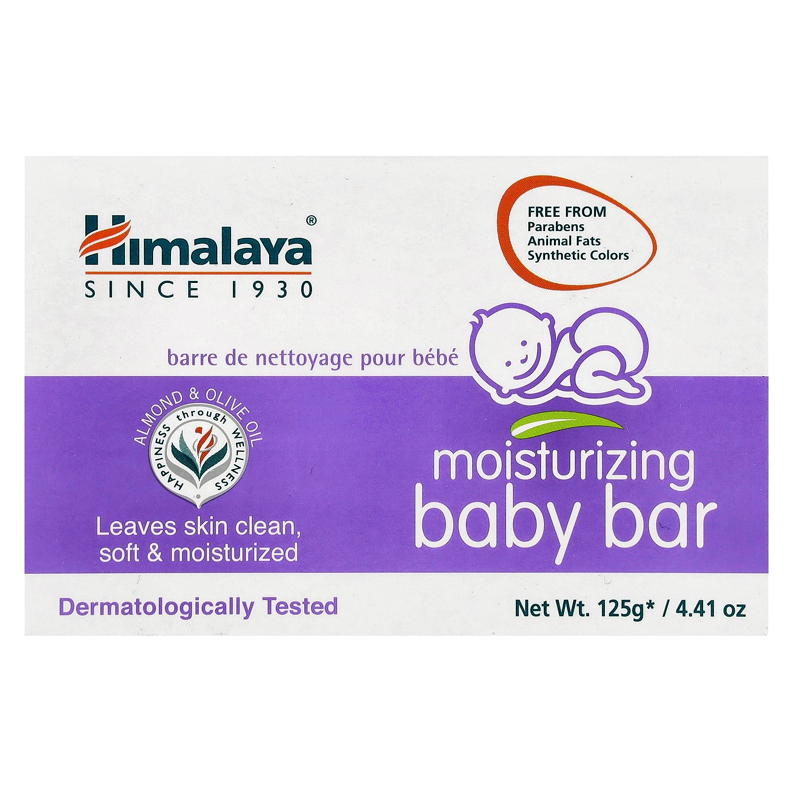 Himalaya, Moisturizing Baby Bar Soap, Almond & Olive Oil, 4.41 oz (125 g)