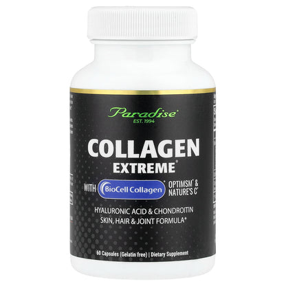 Paradise Herbs, Collagen Extreme® with BioCell Collagen®, OptiMSM® & Nature's C®, 60 Capsules