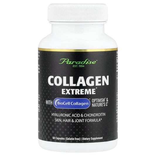 Paradise Herbs, Collagen Extreme® with BioCell Collagen®, OptiMSM® & Nature's C®, 60 Capsules