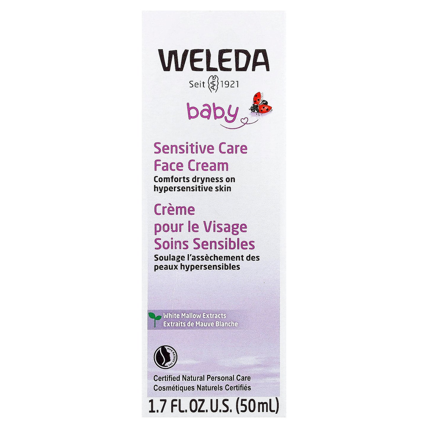 Weleda, Baby, Sensitive Care Face Cream, White Mallows Extracts, 1.7 fl oz (50 ml)
