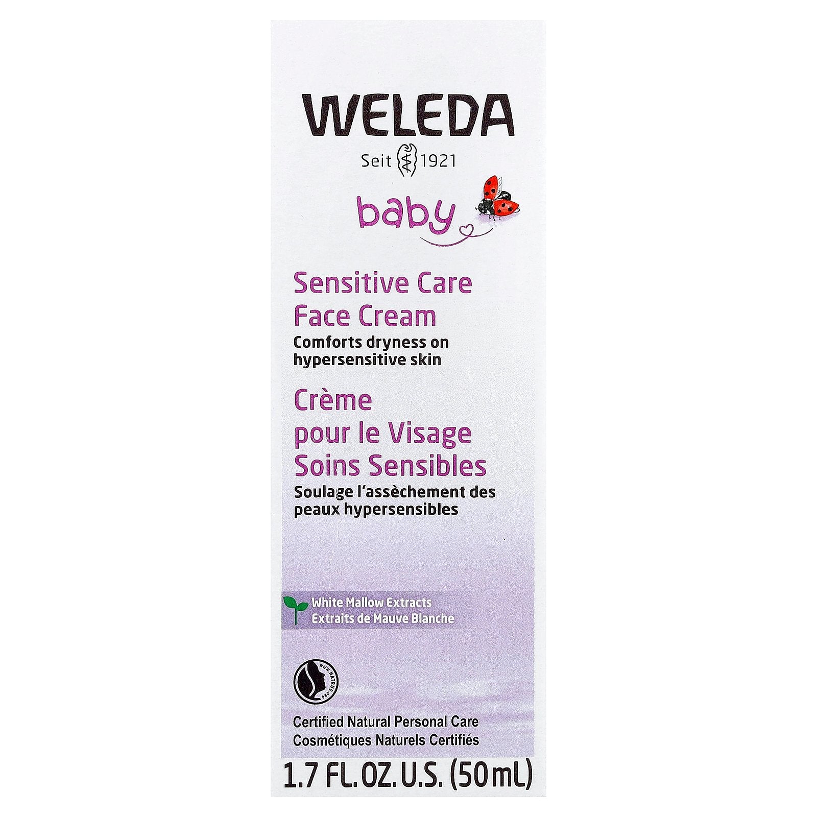 Weleda, Baby, Sensitive Care Face Cream, White Mallows Extracts, 1.7 fl oz (50 ml)