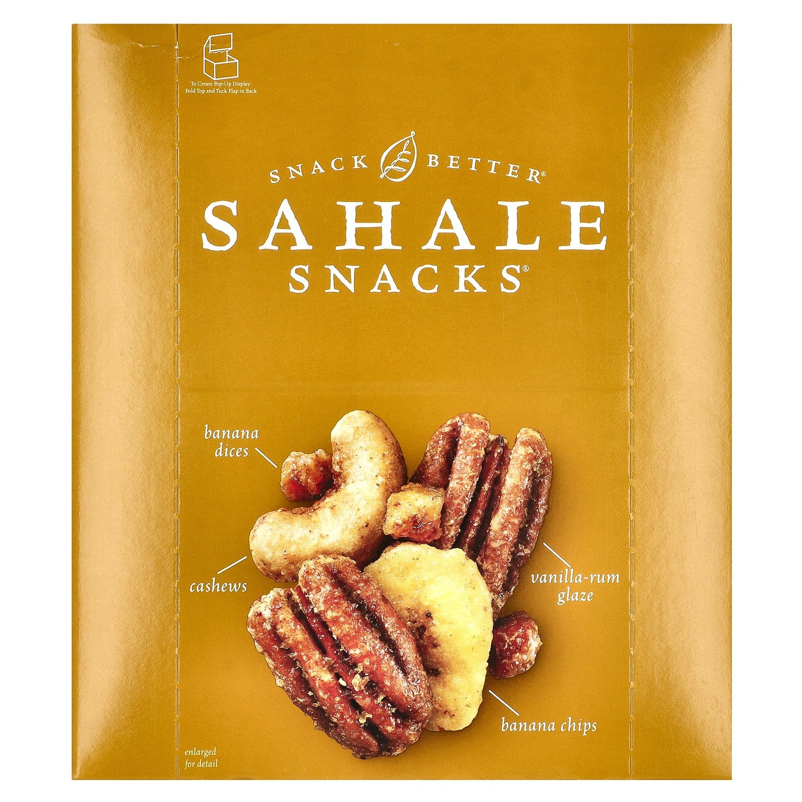 Sahale Snacks, Glazed Mix, Banana Rum Pecans, 9 Bags, 1.5 oz (42.5 g) Each