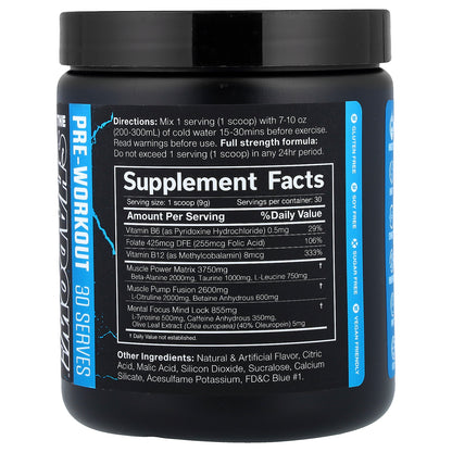 JNX Sports, The Shadow!®, Pre-Workout, Blue Raspberry, 9.5 oz (270 g)