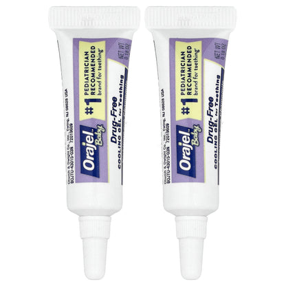 Orajel, Baby Daytime + Nighttime Cooling Gels for Teething, 0+ Years, 2 Tubes, 0.18 oz (5.1 g) Each