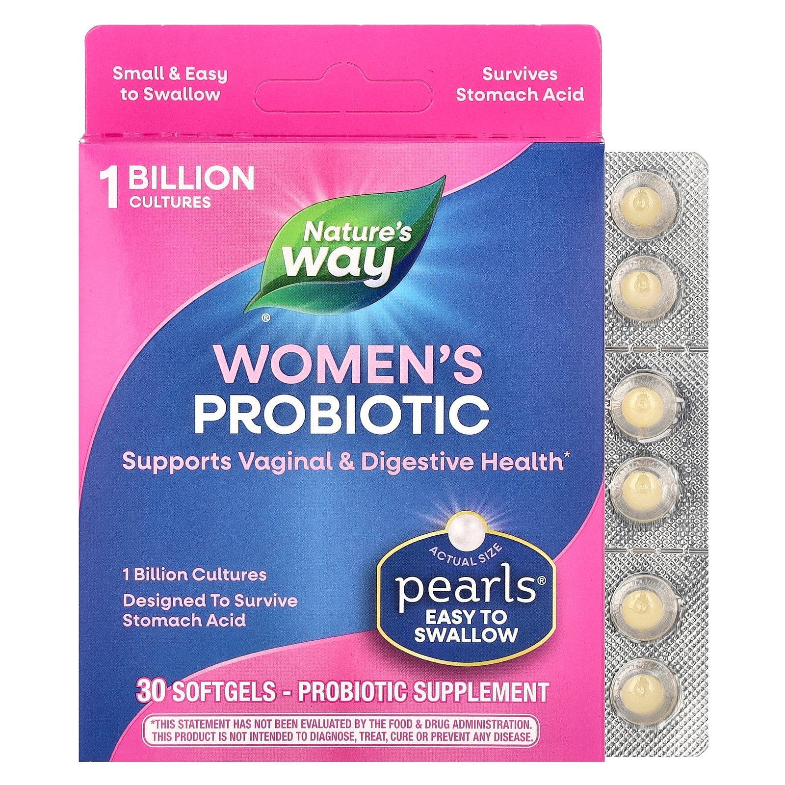 Nature's Way, Women's Probiotic Pearls, 1 Billion CFU, 30 Softgels
