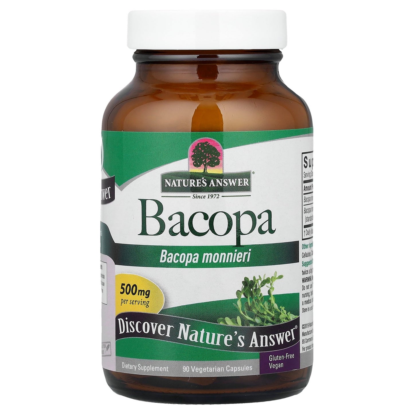 Nature's Answer, Bacopa, 500 mg, 90 Vegetarian Capsules