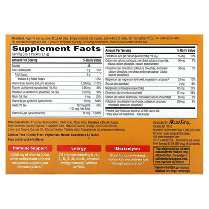 Emergen-C, Vitamin C, Super Orange, 1,000 mg, 30 Packets, 0.32 oz (9.1 g) Each