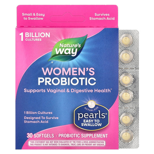 Nature's Way, Women's Probiotic Pearls, 1 Billion CFU, 30 Softgels