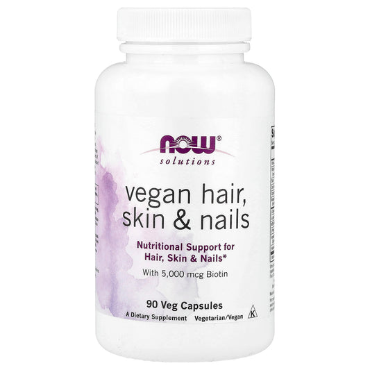 NOW Foods, Solutions, Vegan Hair, Skin & Nails, 90 Veg Capsules