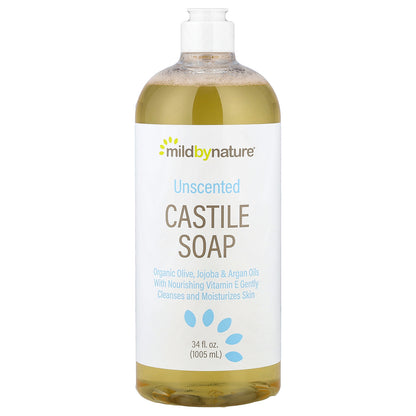 Mild By Nature, Castile Soap, Unscented , 34 fl oz (1,005 ml)