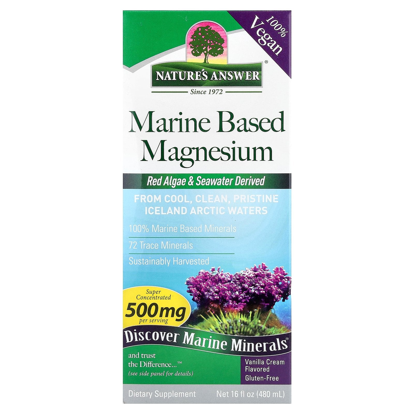 Nature's Answer, Marine Based Magnesium, Vanilla Cream, 16 fl oz (480 ml)