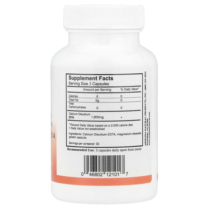 Arizona Natural, EDTA, 600 mg, 100 Capsules