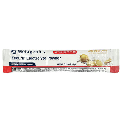 Metagenics, Endura® Electrolyte Powder, Lemonade, 30 Packets, 0.2 oz (5.56 g) Each