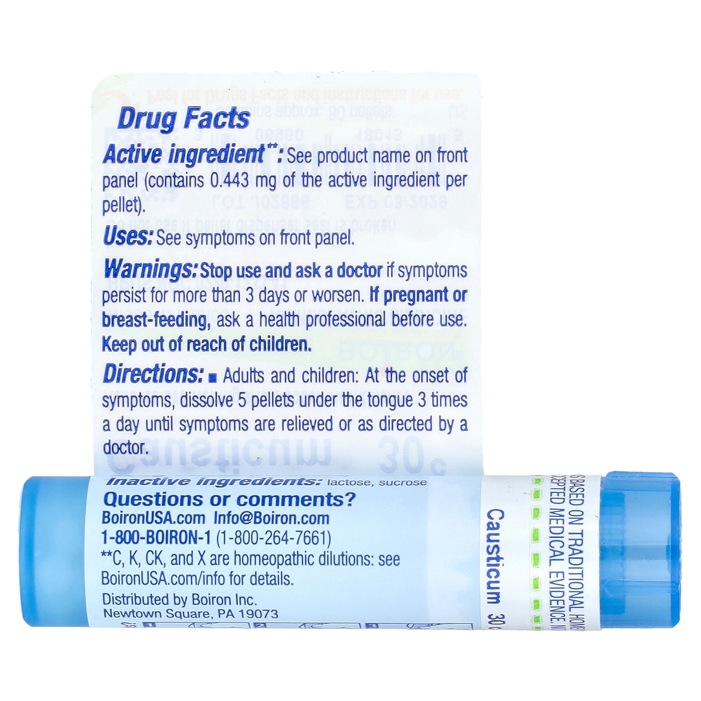 Boiron, Causticum, 30C, Incontinence Support, Approx 80 Pellets