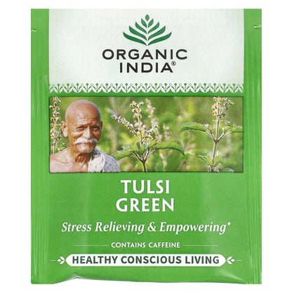 Organic India, Tulsi Green Tea, 18 Infusion Bags, 1.21 oz (34.2 g)