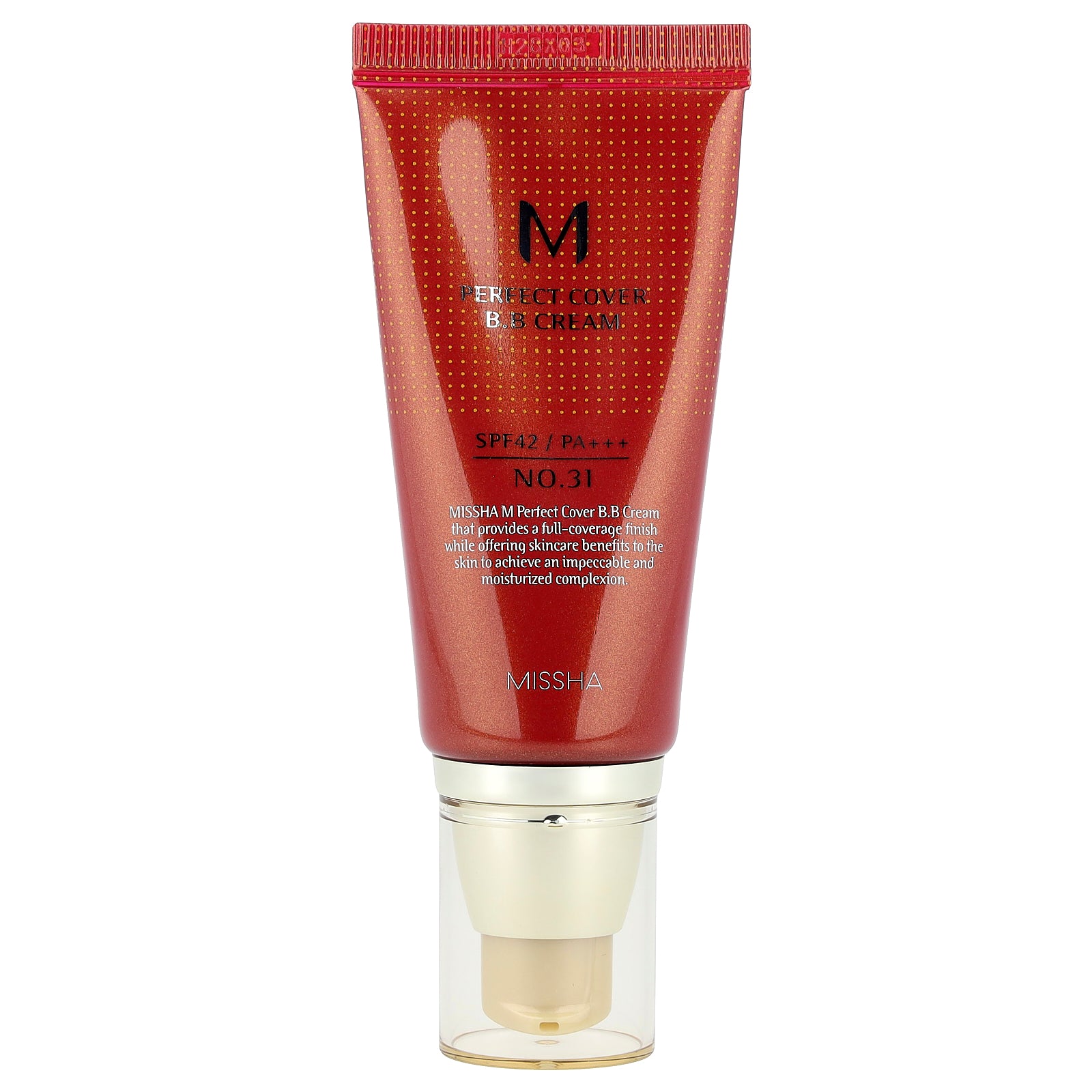 Missha, M Perfect Cover B.B Cream, SPF 42 PA+++, No. 31 Golden Beige, 1.69 fl oz (50 ml)