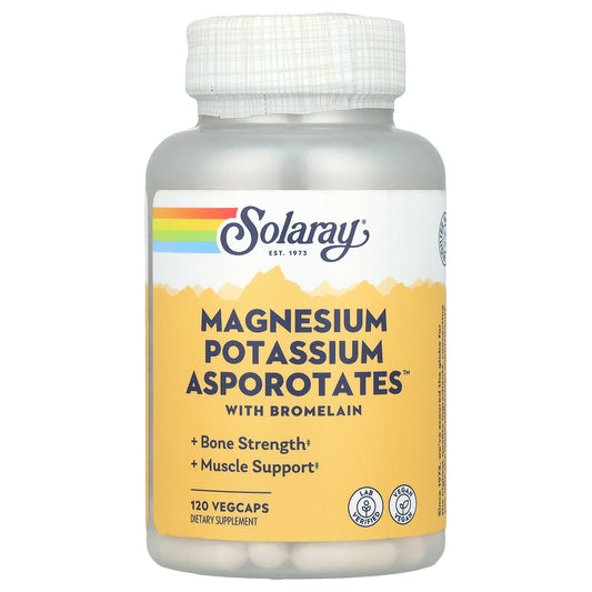 Solaray, Magnesium Potassium Asporotates™ with Bromelain, 120 VegCaps