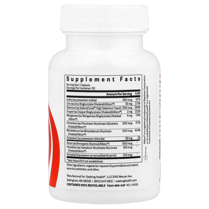 Seeking Health, Trace Minerals Complex, Iron-Free, 30 Capsules