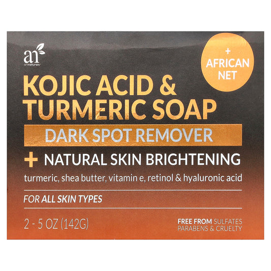 artnaturals, Kojic Acid & Turmeric Bar Soap, For All Skin Types , 2 Bars, 5 oz (142 g) Each