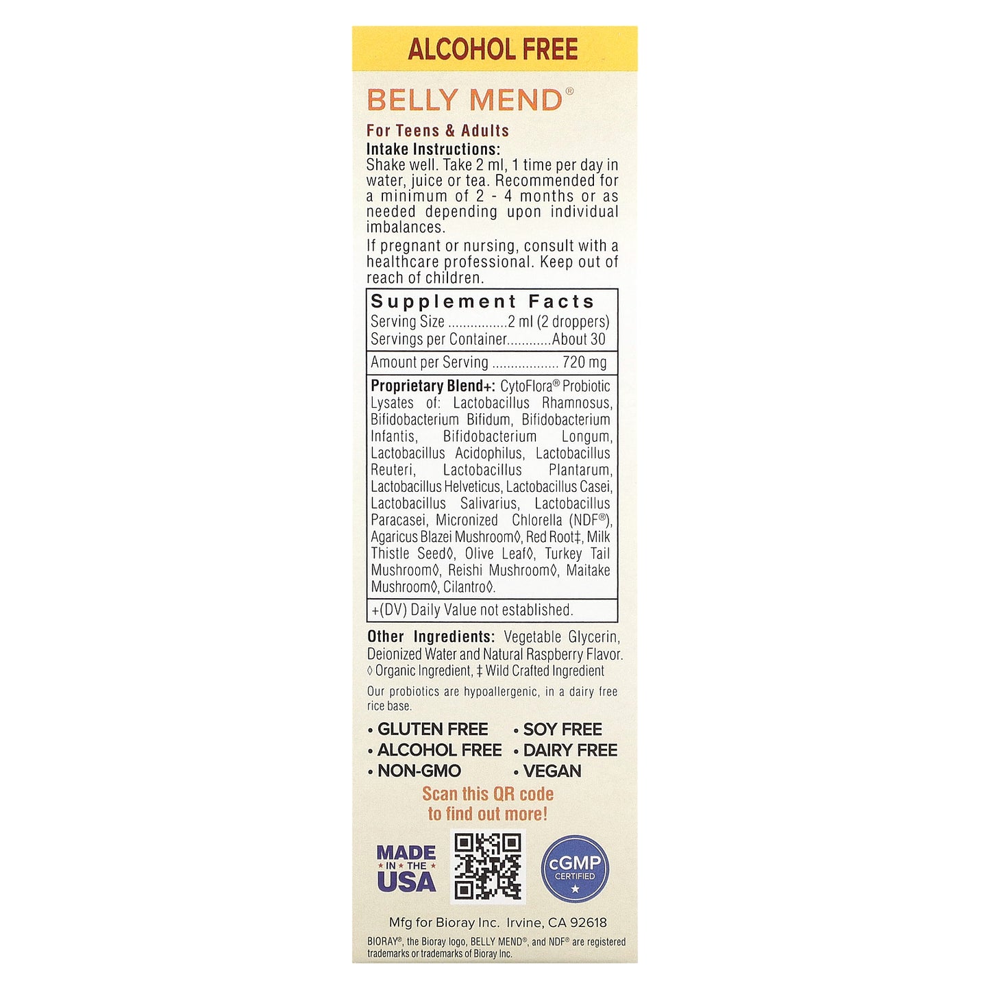 Bioray, Belly Mend, Gut Support, 2 fl oz (60 ml)