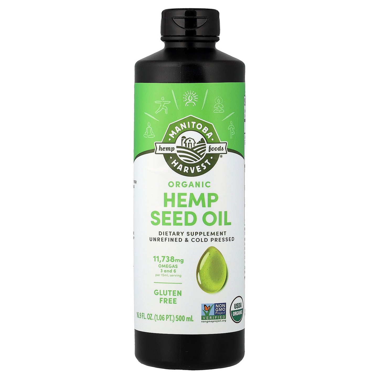 Manitoba Harvest, Organic Hemp Seed Oil, 16.9 fl oz (500 ml)