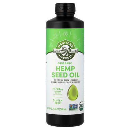 Manitoba Harvest, Organic Hemp Seed Oil, 16.9 fl oz (500 ml)