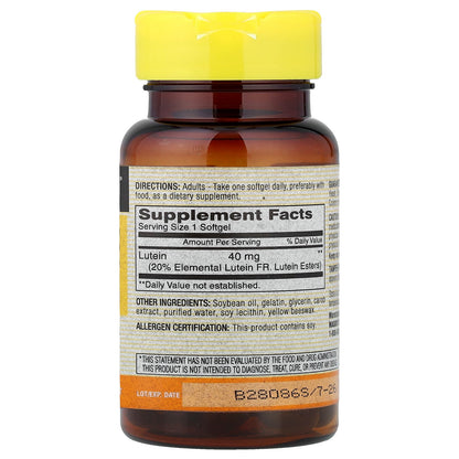 Mason Natural, Lutein, 40 mg, 30 Softgels