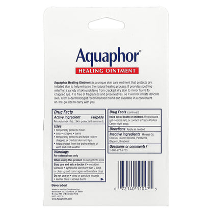 Aquaphor, Advanced Therapy, Healing Ointment, Fragrance Free , 2 Tubes, 0.35 oz (10 g) Each