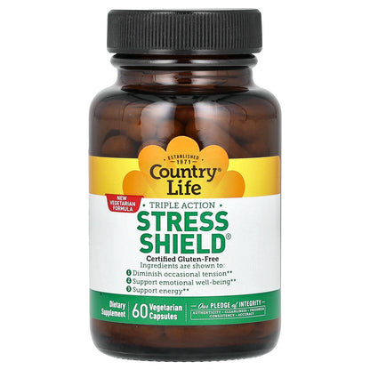 Country Life, Triple Action Stress Shield, 60 Vegetarian Capsules