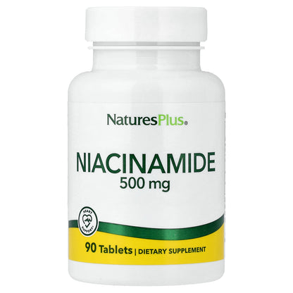 NaturesPlus, Niacinamide, 500 mg, 90 Tablets