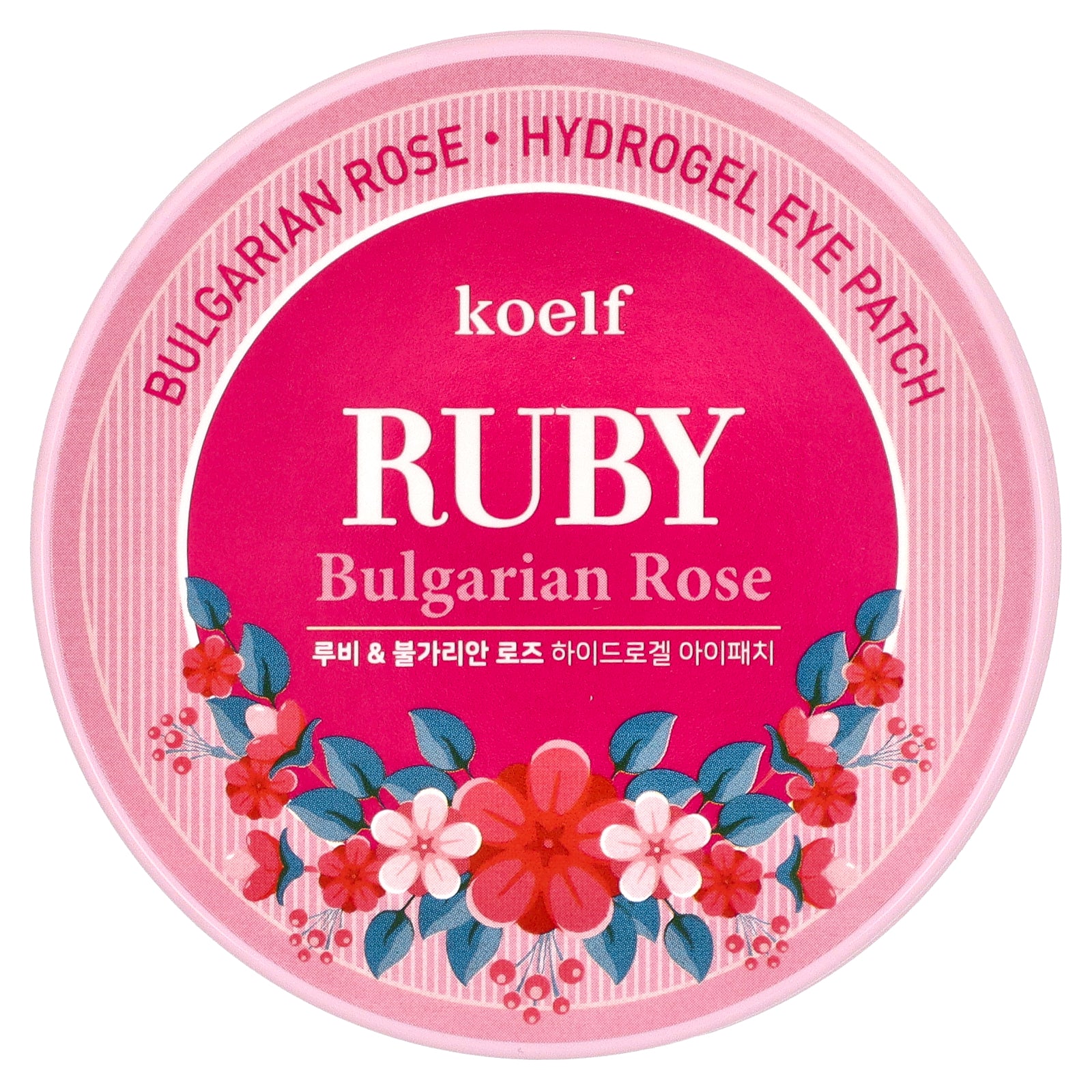 Koelf, Ruby Bulgarian Rose, Hydrogel Eye Patch, 60 Patches