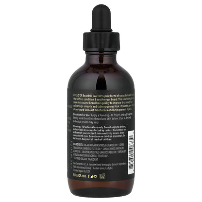 Pura D'or, Organic Beard Softening Oil, Original Sandalwood, 4 fl oz (118 ml)