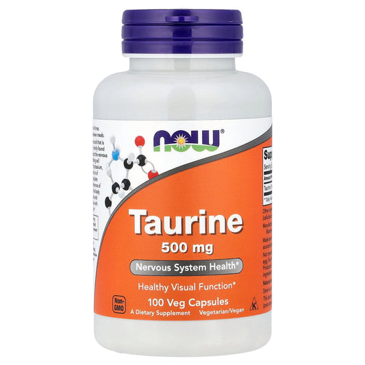 NOW Foods, Taurine, 500 mg, 100 Veg Capsules