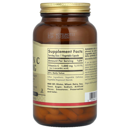 Solgar, Vitamin C, 1,000 mg, 100 Vegetable Capsules