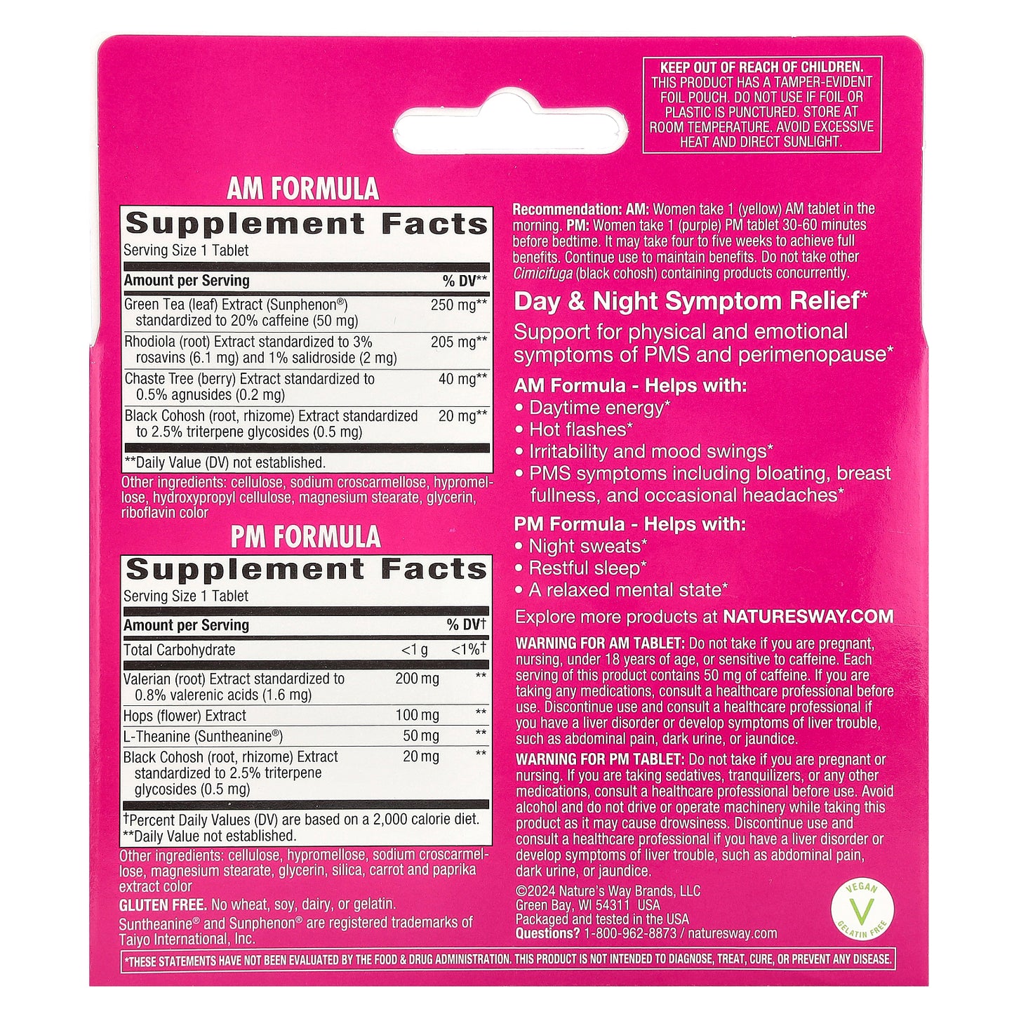 Nature's Way, AM/PM PeriMenopause Formula™, 60 Tablets