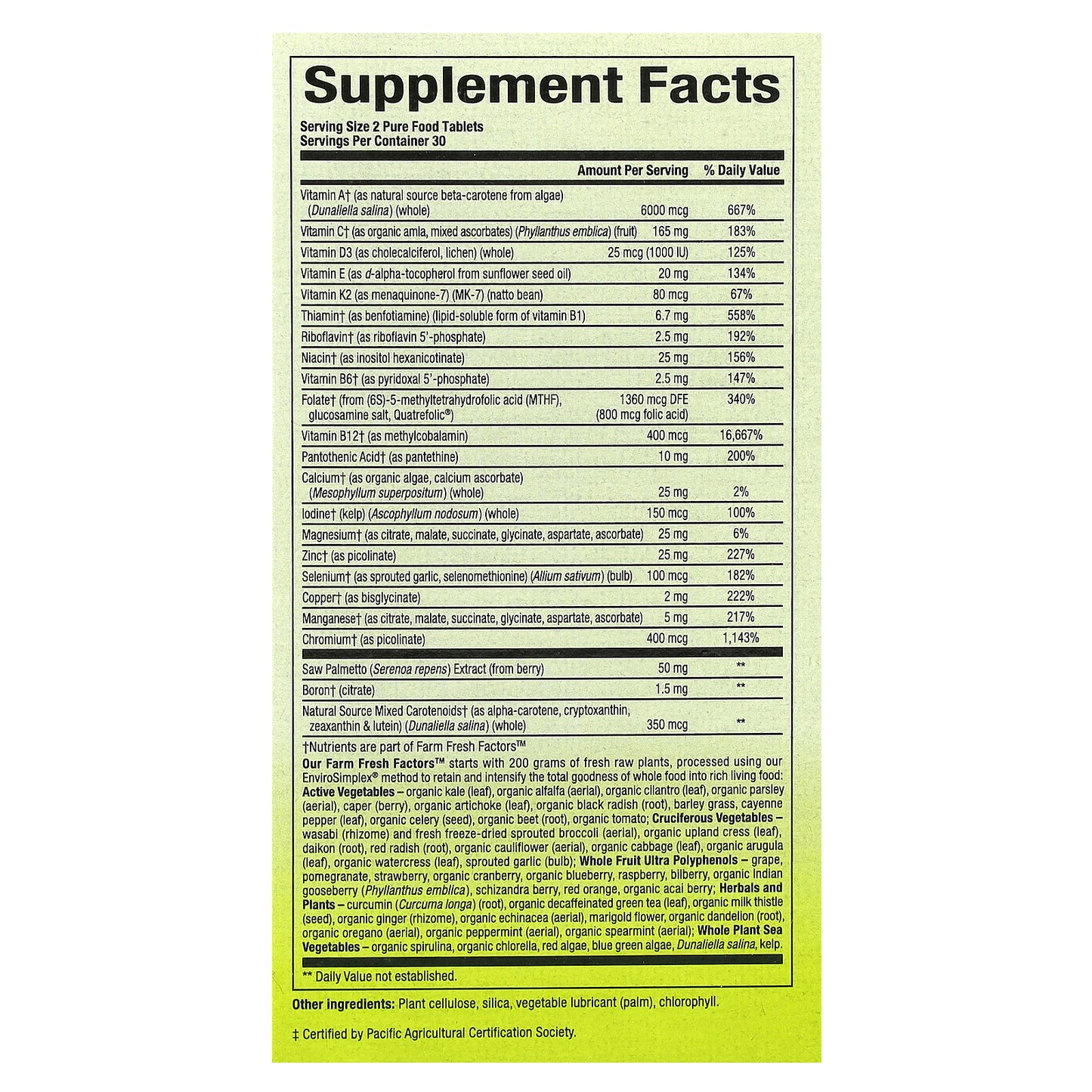 Natural Factors, Whole Earth & Sea®, Men's 50+ Multivitamin & Mineral, 60 Tablets